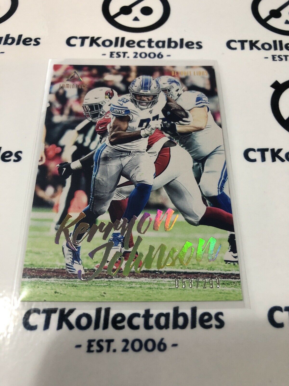 2020 NFL Luminance #40 Kerryon Johnson #058/299 Lions