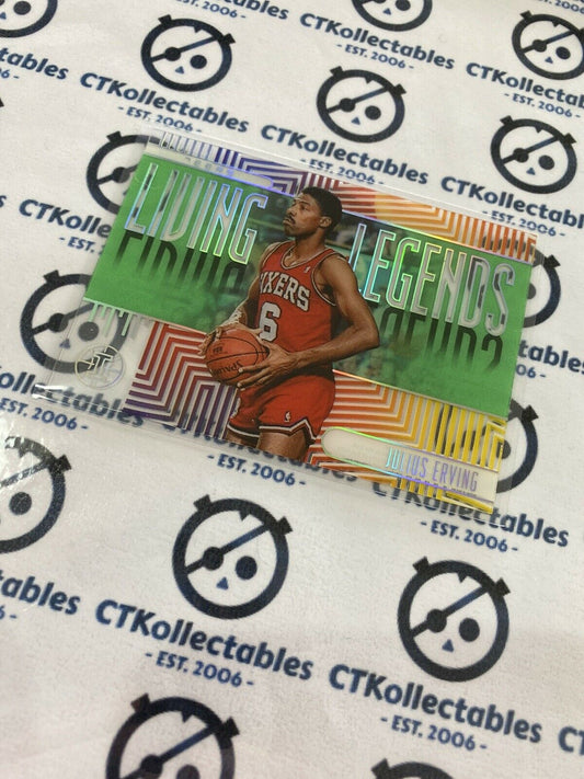 2019-20 NBA Illusions Living Legends Emerald Julius Erving Acetate #4 76ers