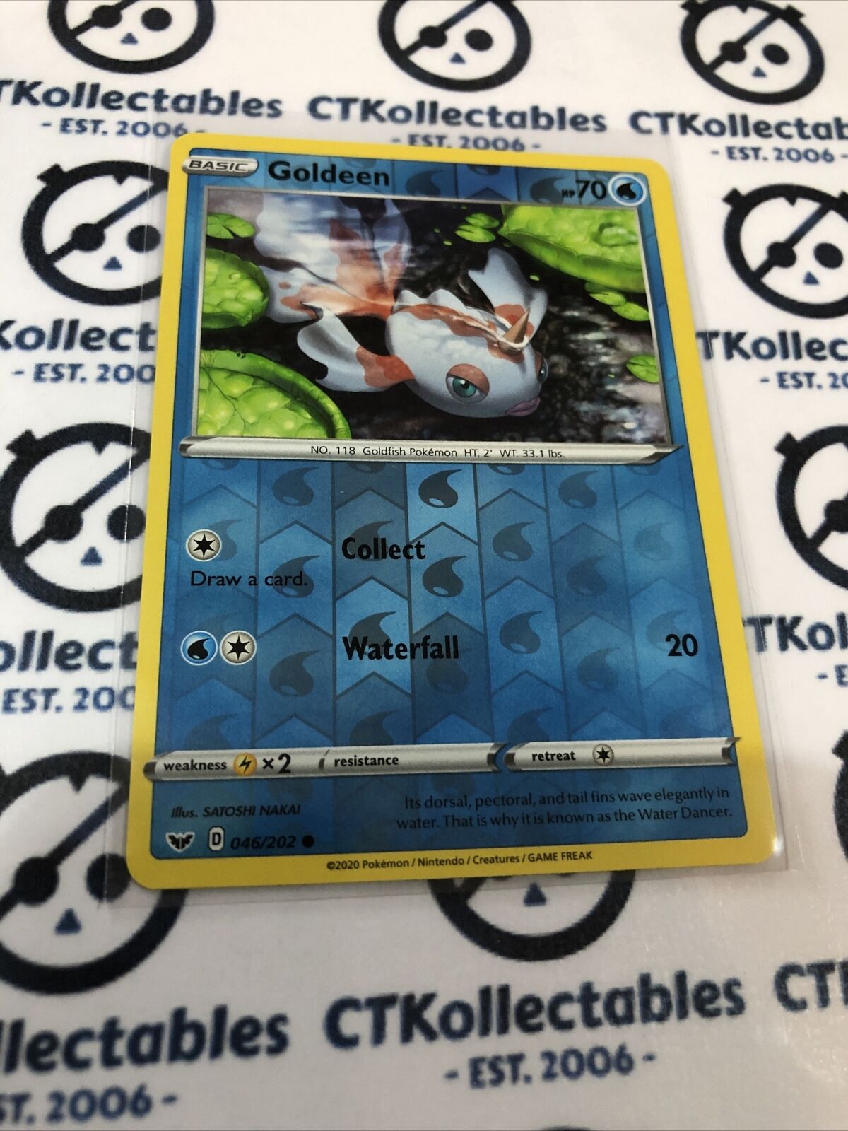 Goldeen Reverse Holo #046/202 Common Pokémon Card Sword & Shield