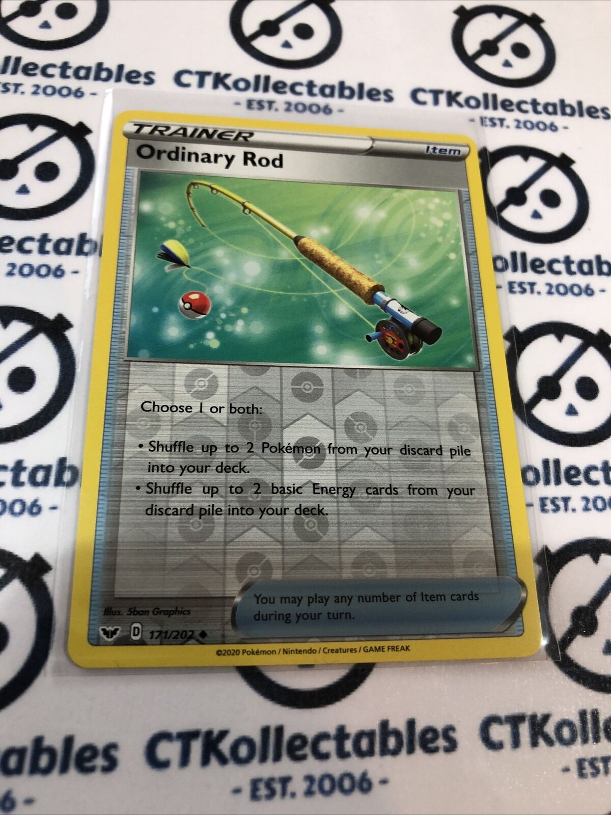 Ordinary Rod Reverse Holo #171/202 Uncommon Pokémon Card Sword & Shield