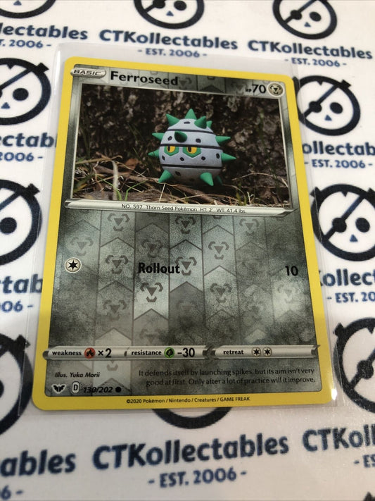 Ferroseed Reverse Holo #130/202 Common Pokémon Card Sword & Shield