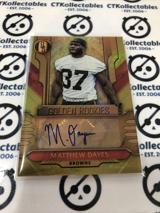 2017 NFL Gold Standard Matthew Dayes Golden Rookies #068/149 Browns