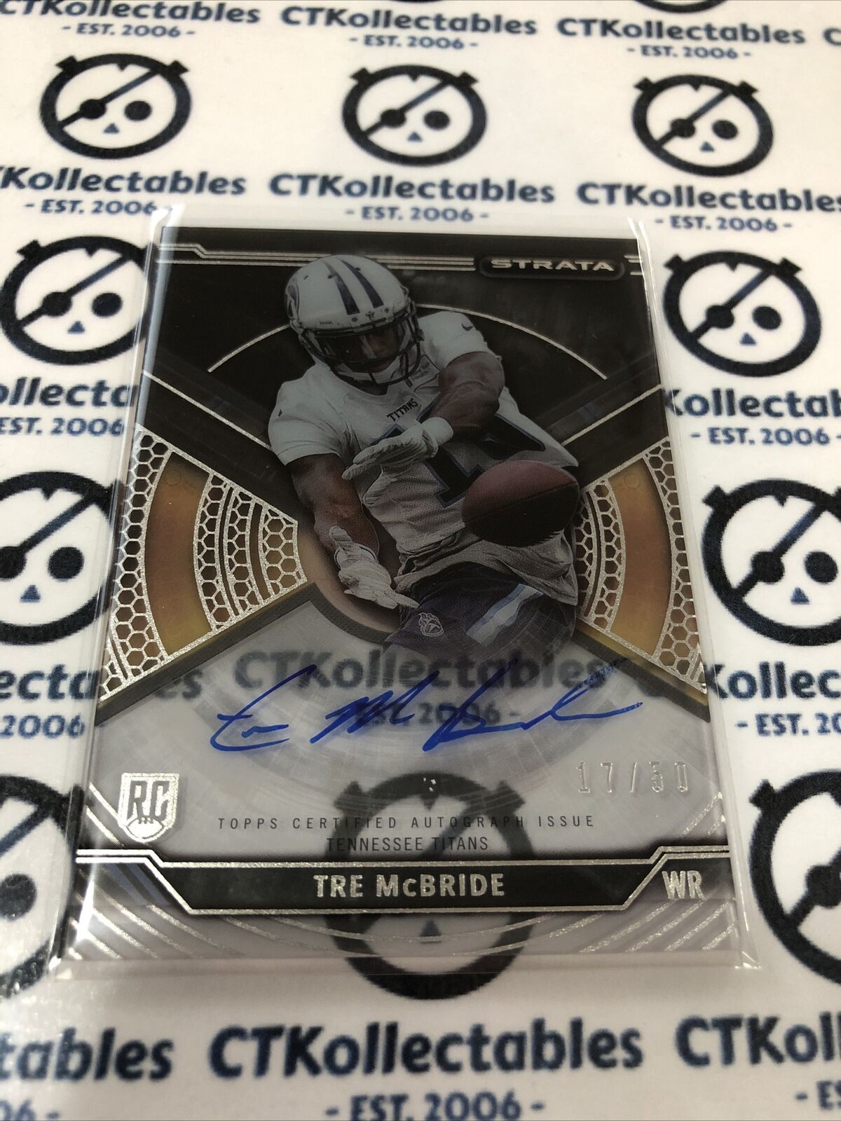 2015 NFL Topps Strata Tre McBride RC Auto #17/50 Titans