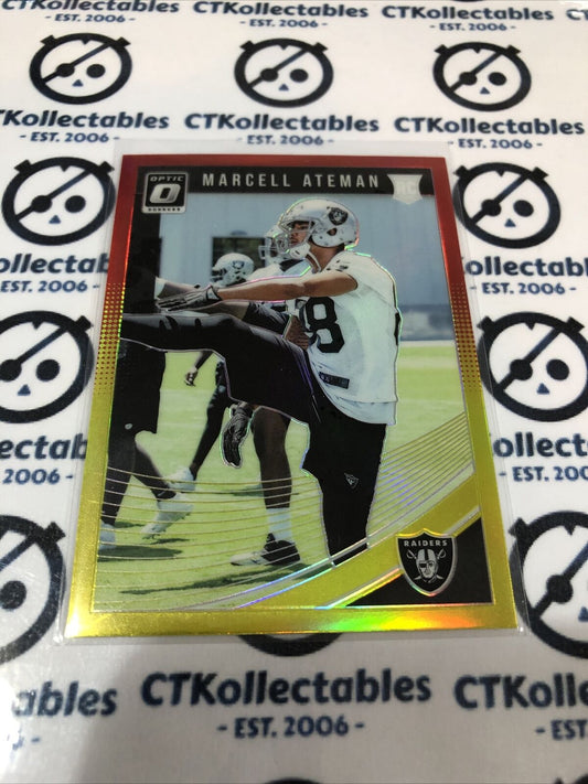 2018 NFL Donruss Optic Marcell Ateman Red & Yellow Prizm #145 RC Raiders