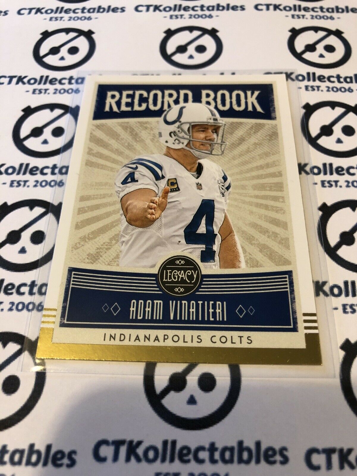 2020 NFL Legacy Adam Vinatieri Record Book RB-AV COLTS