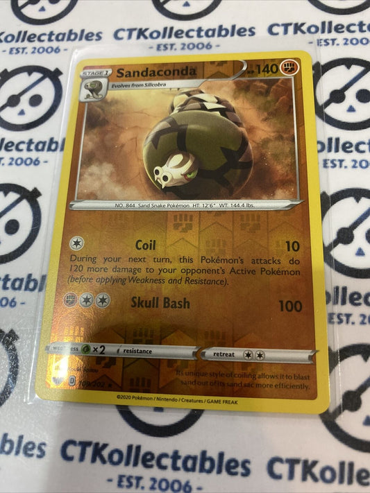 Sandaconda #099/202 Reverse Holo Rare Pokémon Card Sword & Shield