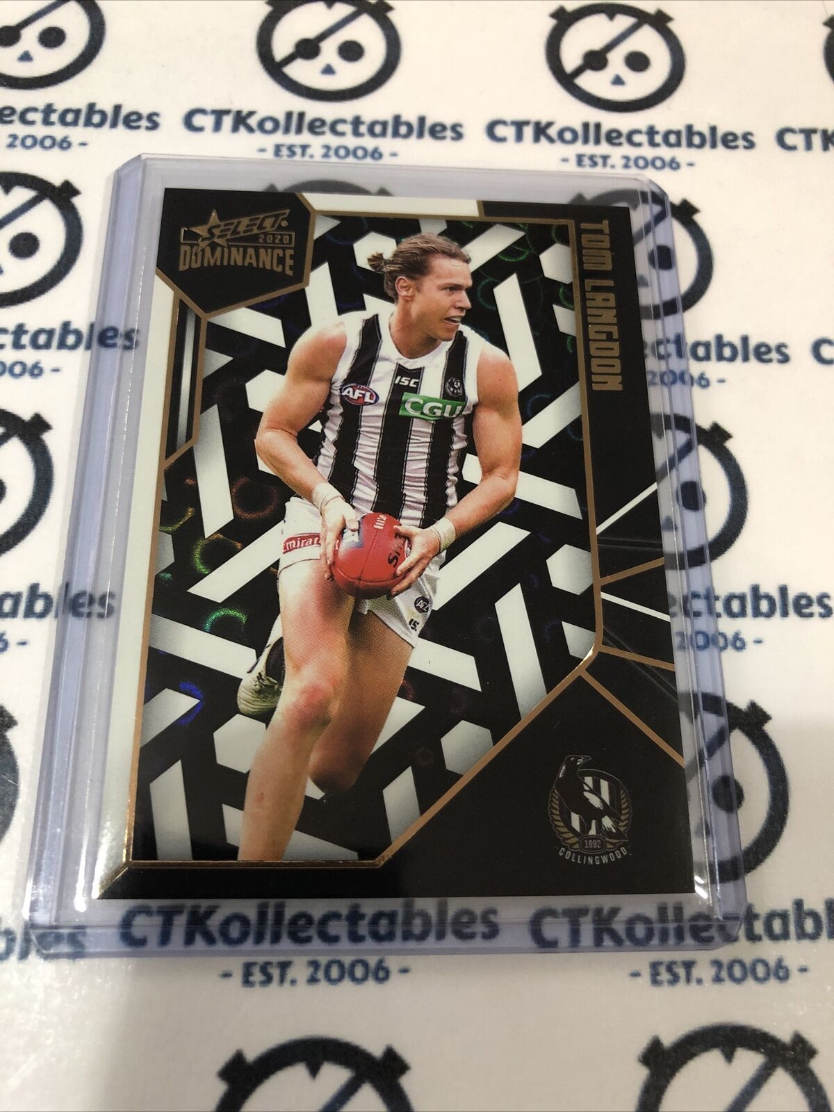 2020 AFL Dominance Holograph Parallel Tom Langdon HP43 #279/350 Magpies