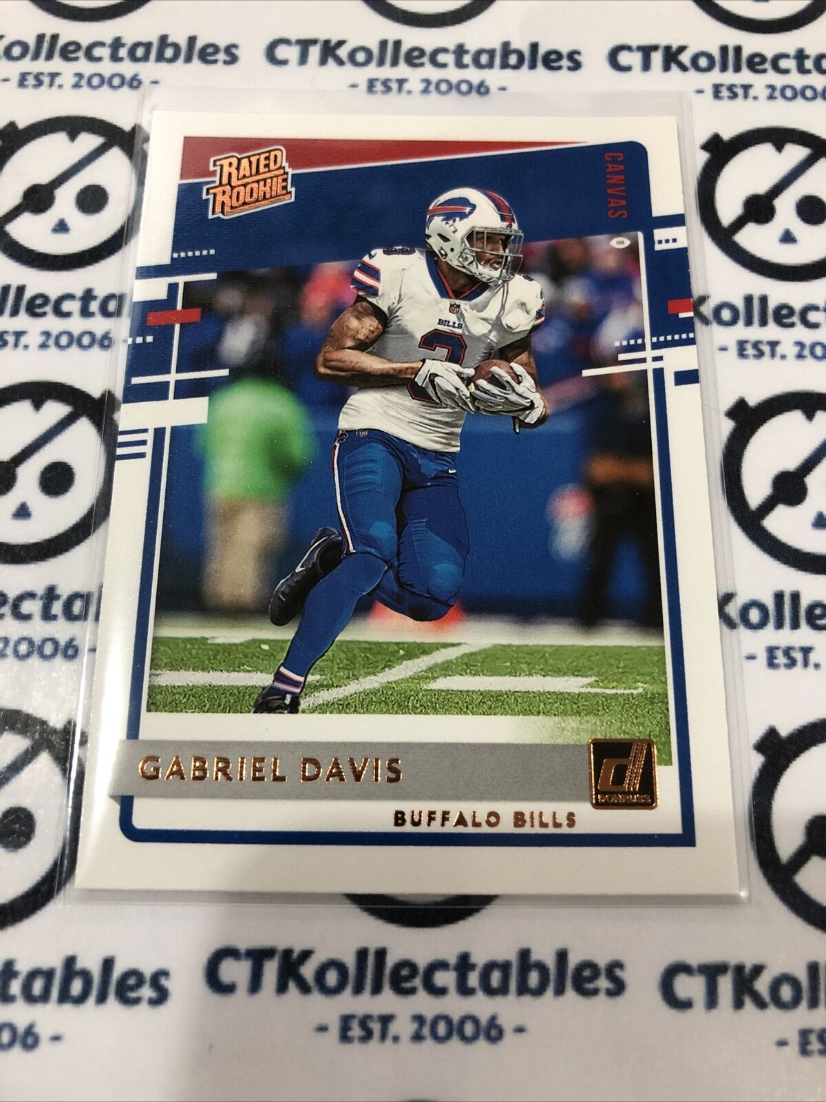 2020 NFL Donruss Gabriel Davis Rated Rookie Canvas #337 Bills RC