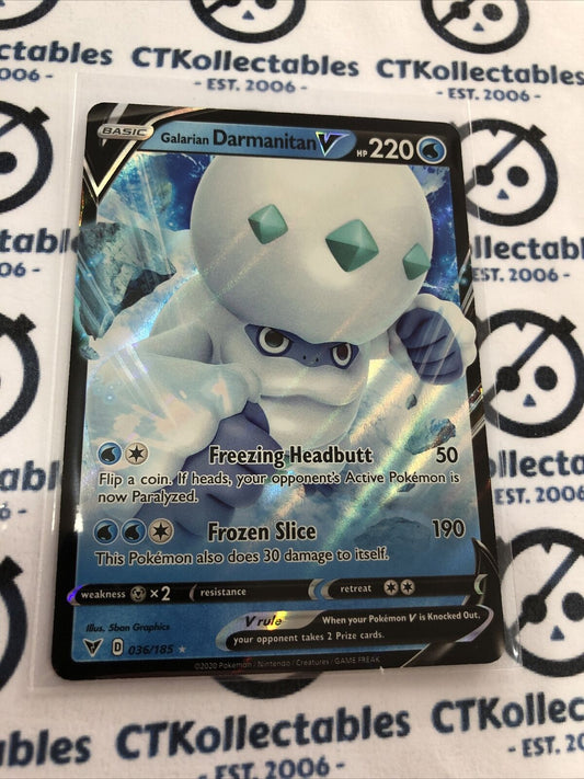 Galatian Datmanitan V #036/185 Ultra Rare- Pokemon Card Vivid Voltage