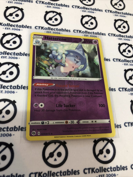 Hatterene #020/073 Reverse Holo Rare Pokémon Card Champions Path