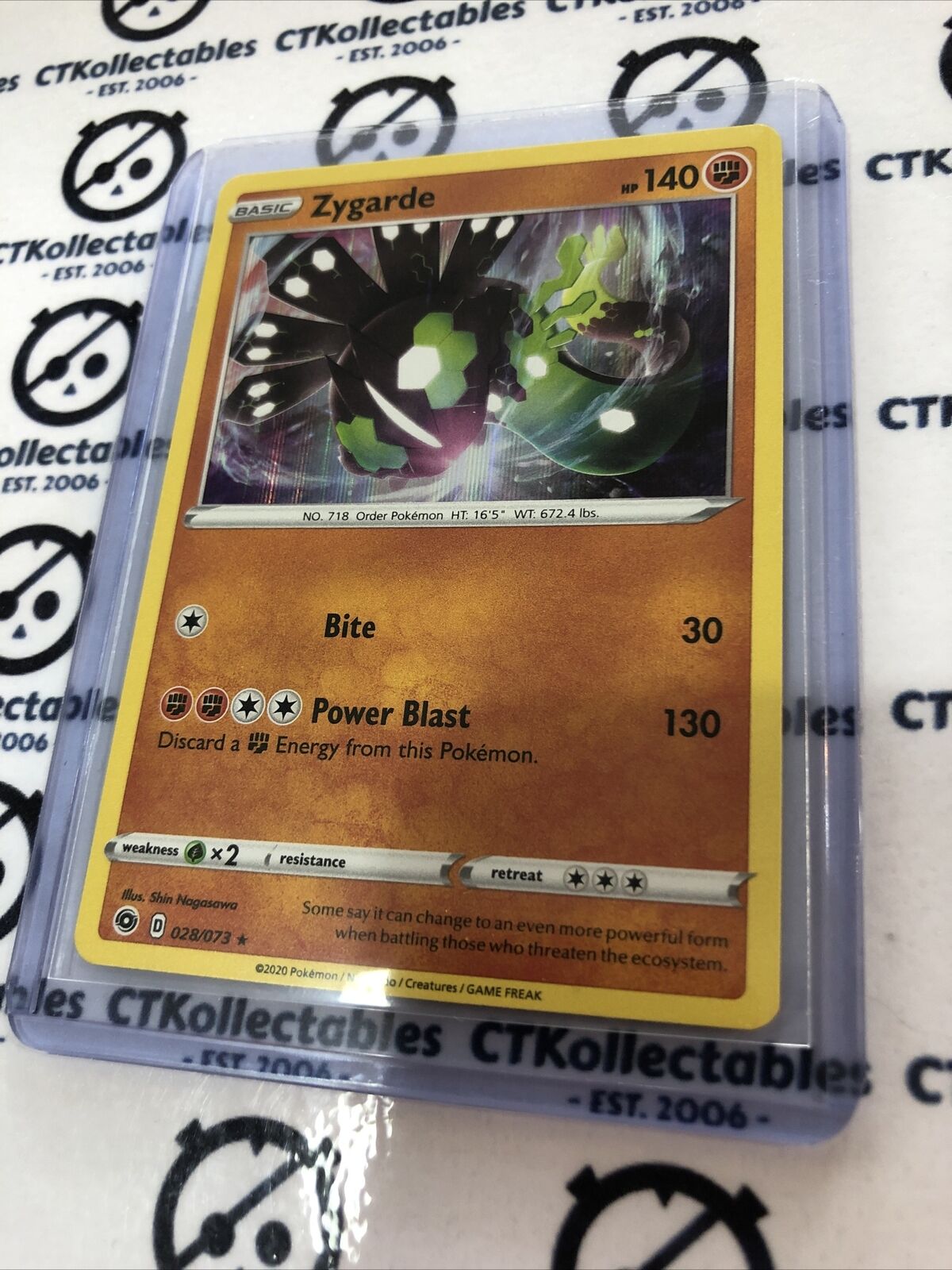 Zygarde #028/073 Holo Rare Pokémon Card Champions Path