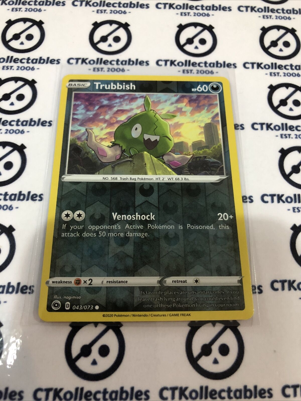 Trubbish #043/073 Reverse Holo Common Pokémon Card Champions Path