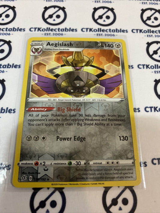 Aegislash #135/192 Reverse Holo Rare Pokémon Card Rebel Clash