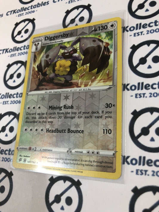 Diggersby #147/192 Reverse Holo Rare Pokémon Card Rebel Clash