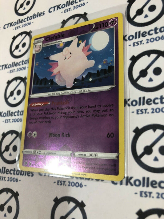 Clefable #075/192 Reverse Holo Rare Pokémon Card Rebel Clash