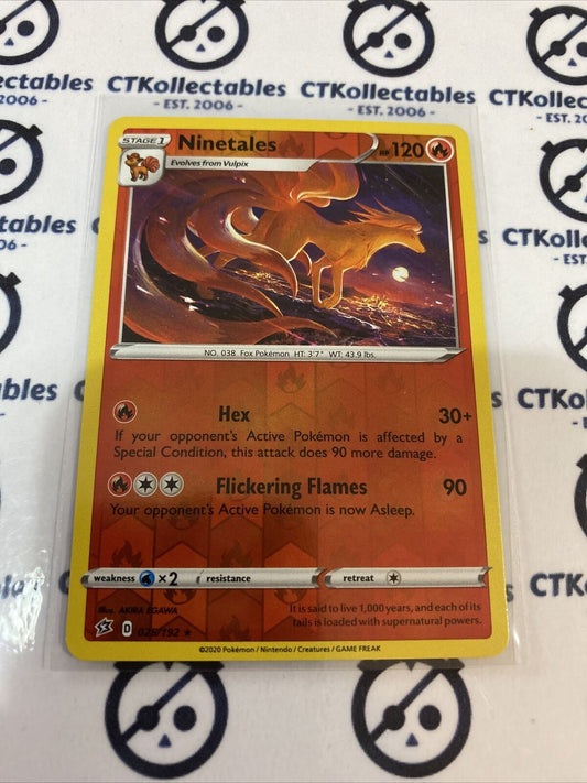 Ninetales #025/192 Reverse Holo Rare Pokémon Card Rebel Clash