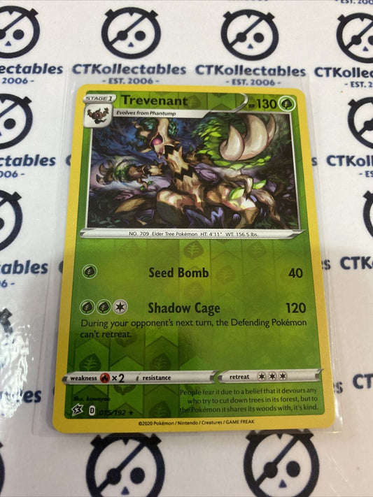 Trevenant #015/192 Reverse Holo Rare Pokémon Card Rebel Clash