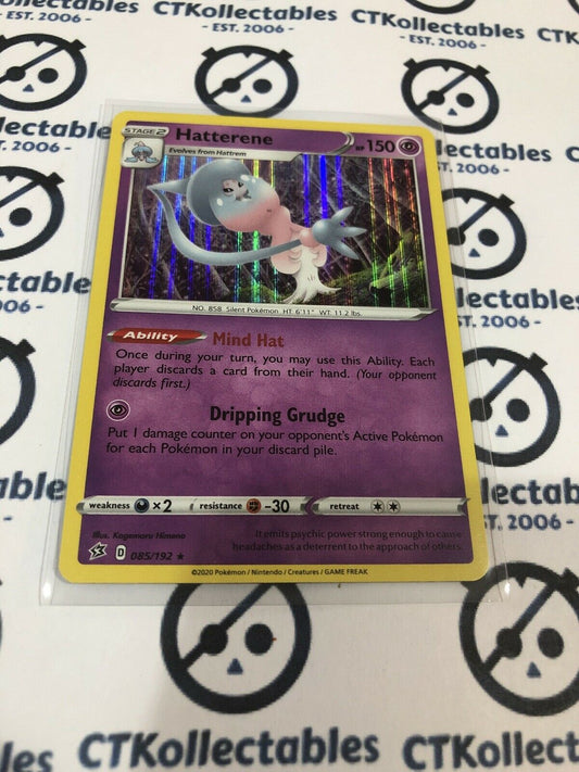 Hatterene #085/192 Holo Rare Pokémon Card Rebel Clash