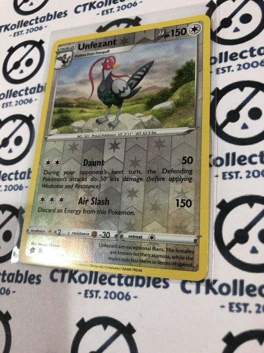 Unfezant #145/192 Reverse Holo Rare Pokémon Card Rebel Clash