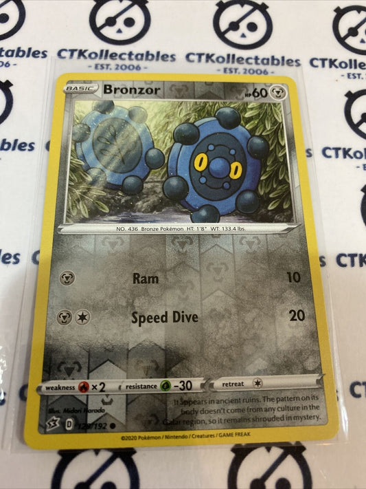 Bronzor #129/192 Reverse Holo Common Pokémon Card Rebel Clash