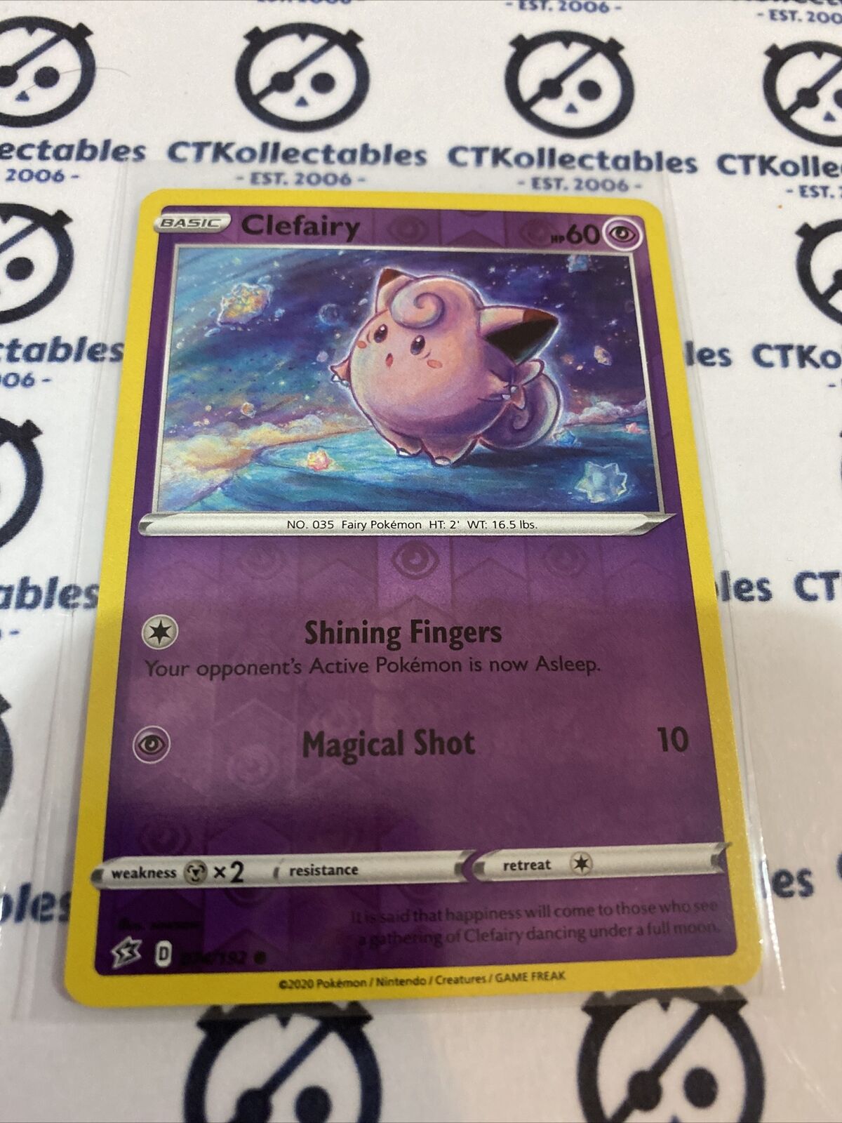 Clefairy #074/192 Reverse Holo Common Pokémon Card Rebel Clash