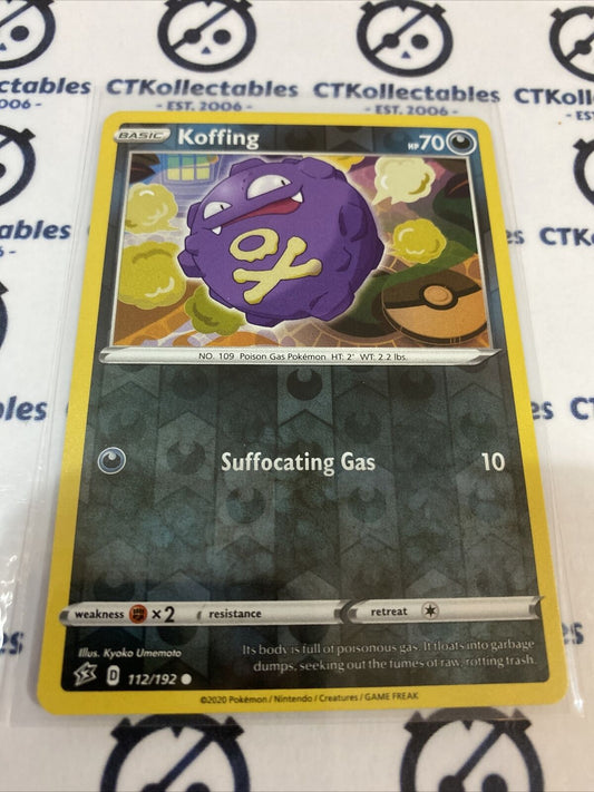 Koffing #112/192 Reverse Holo Common Pokémon Card Rebel Clash