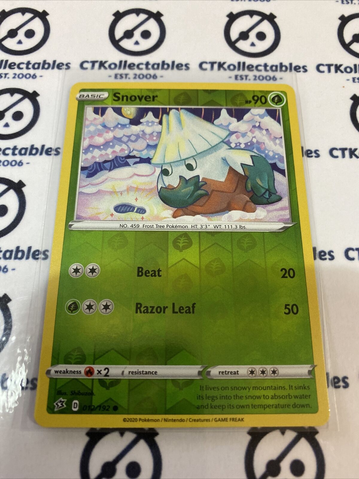 Snover #012/192 Reverse Holo Common Pokémon Card Rebel Clash