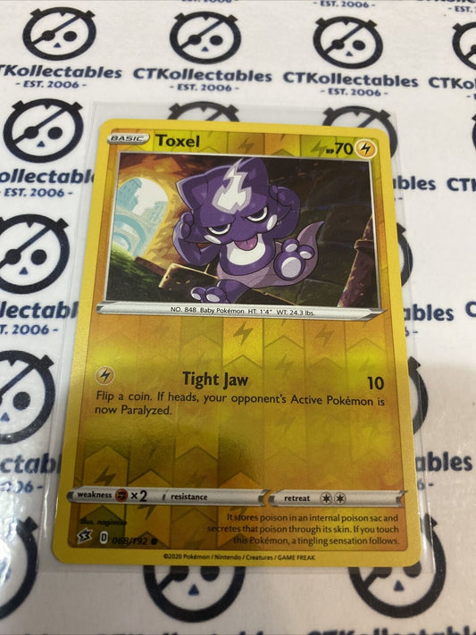 Toxel #068/192 Reverse Holo Common Pokémon Card Rebel Clash