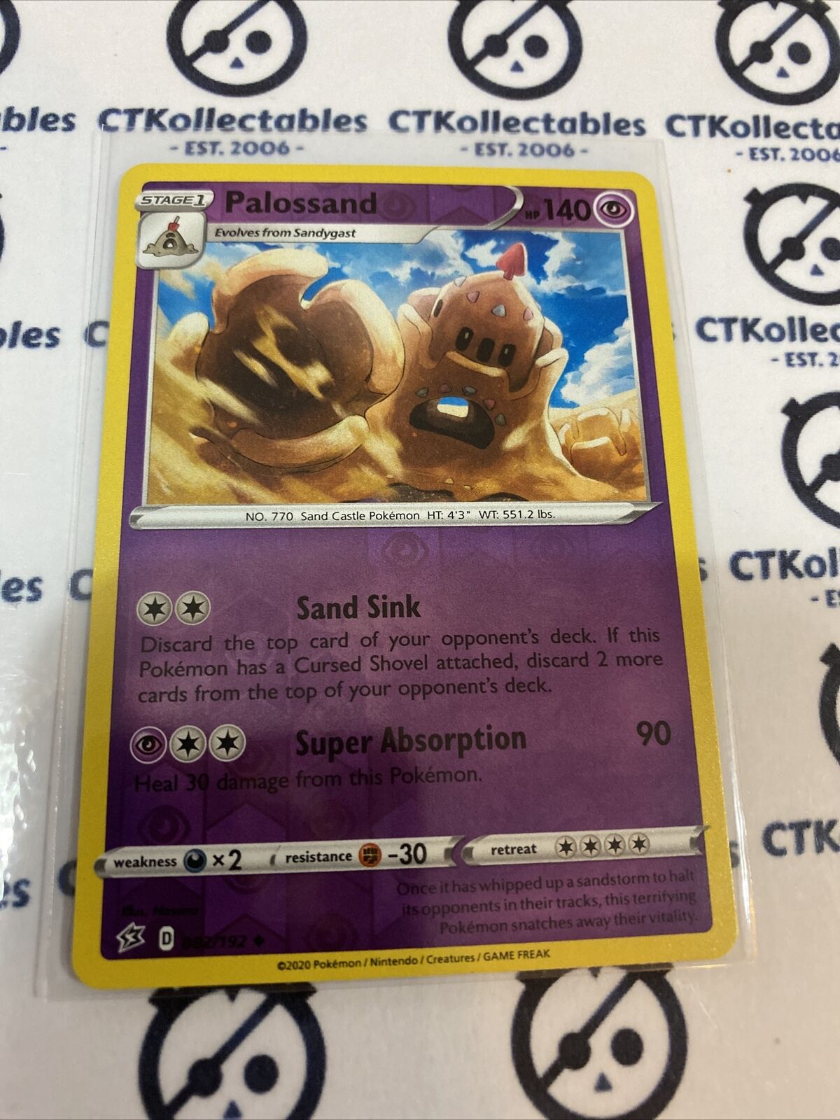 Palossand #082/192 Reverse Holo Uncommon Pokémon Card Rebel Clash