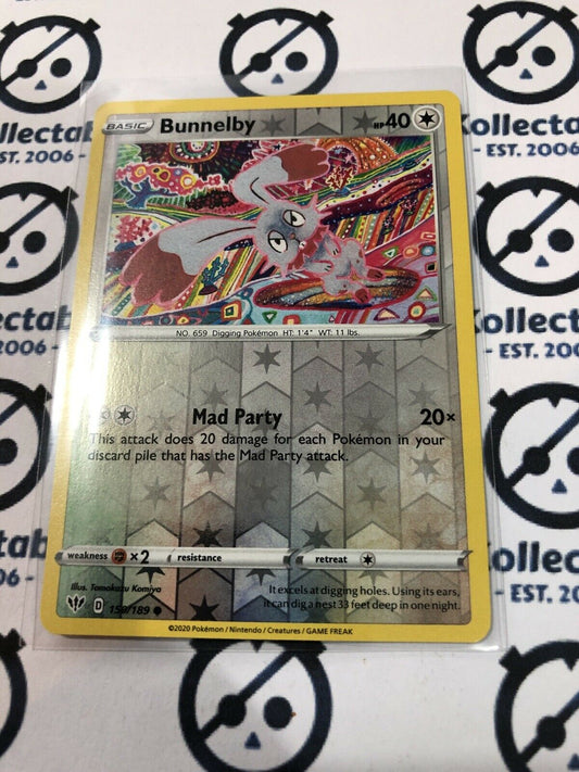 Bunnelby #150/189 Reverse Holo Pokémon Card S&S Darkness Ablaze
