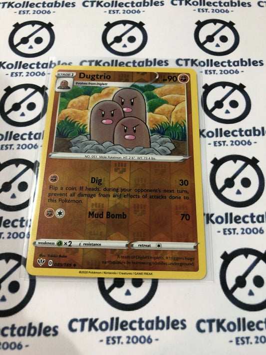 Dugtrio #085/189 Reverse Holo Pokémon Card S&S Darkness Ablaze