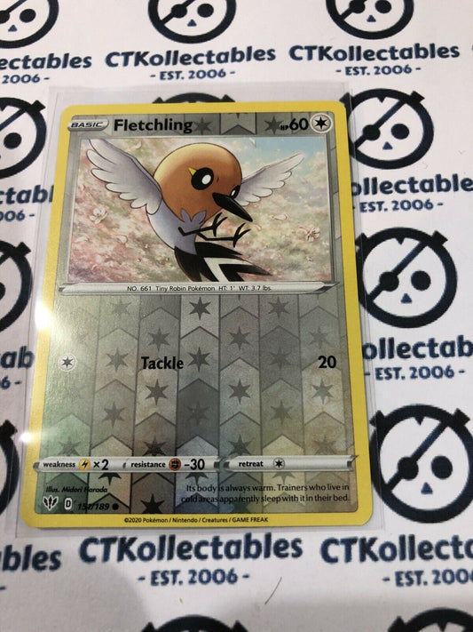 Fletchling #151/189 Reverse Holo Pokémon Card S&S Darkness Ablaze