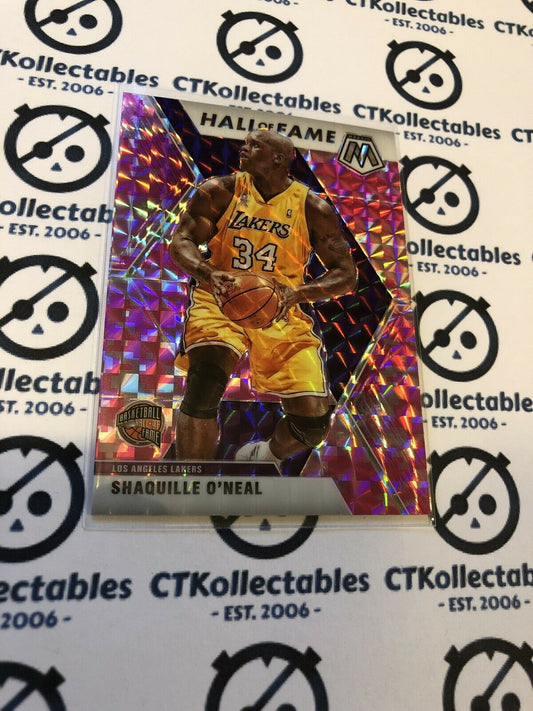 2019-20 Panini Mosaic Shaquille O’Neal Pink Hall Of Fame Prizm #281 Lakers SP