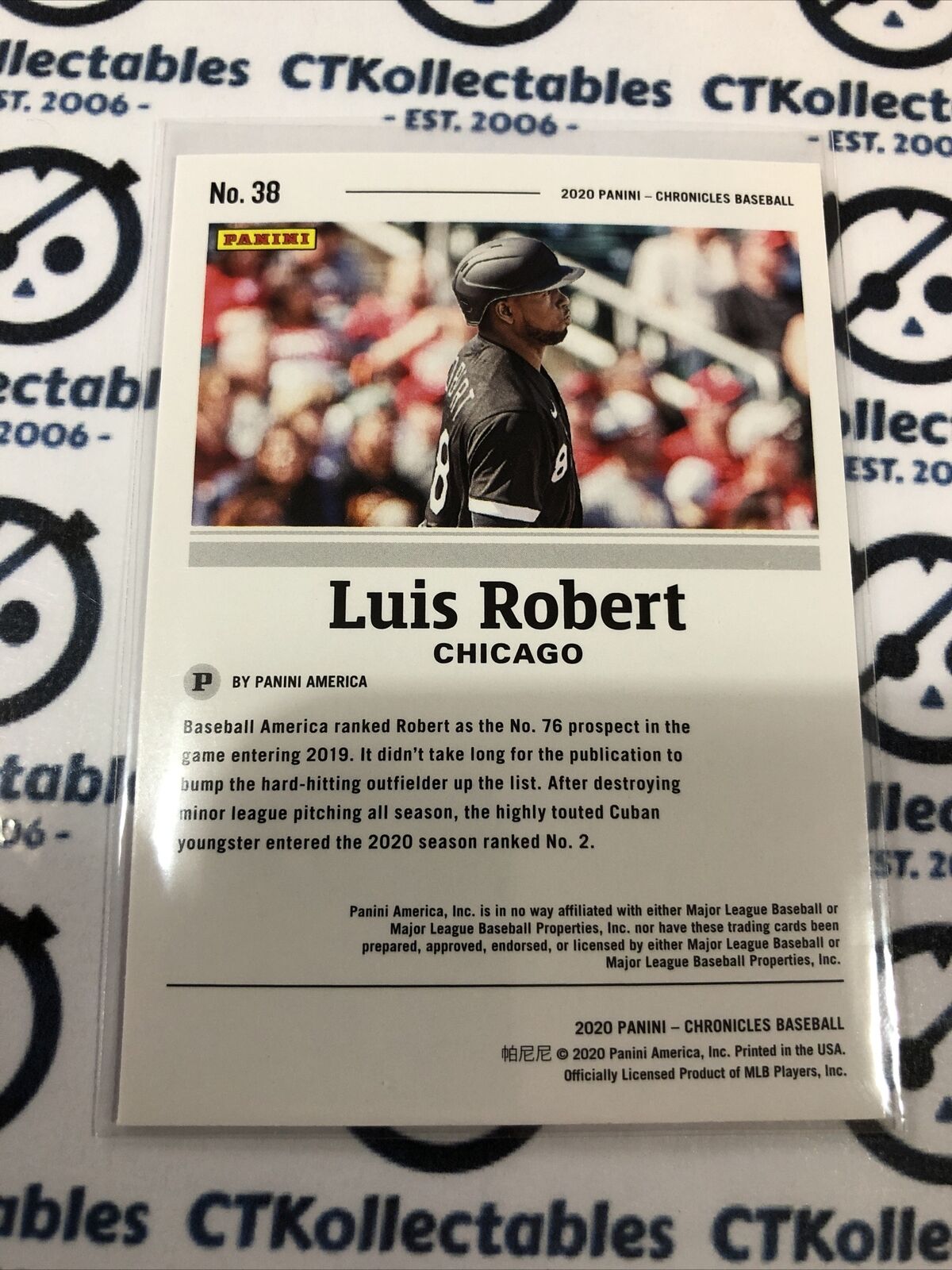 2020 Chronicles Baseball Luis Robert RC #38 Chicago White Sox