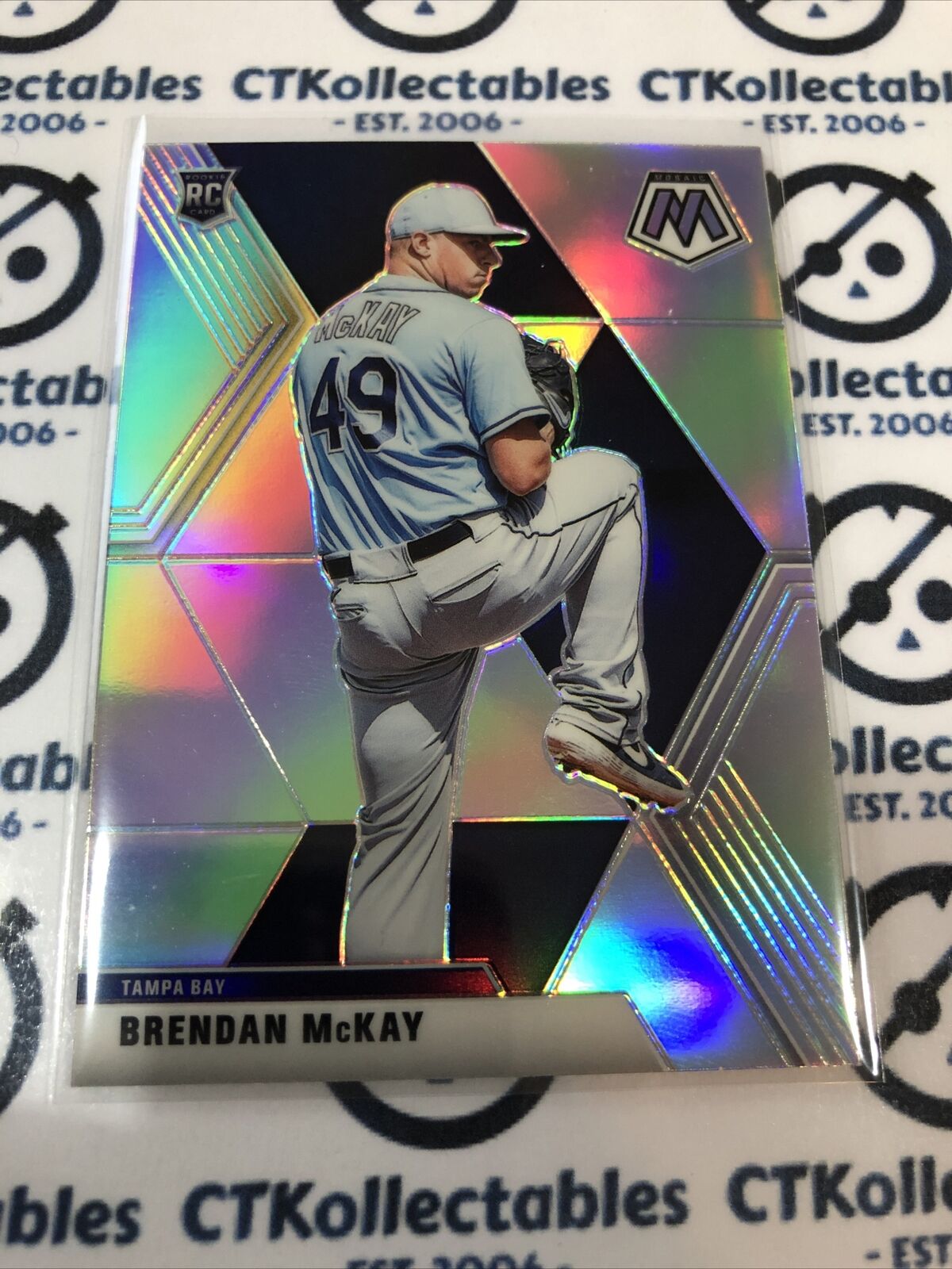 2020 Chronicles Baseball Mosaic Brendan McKay Silver Prizm #15 Tampa Bay