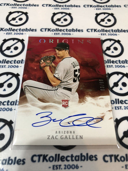 2020 Chronicles Baseball Origins #5 Zac Gallen RC Auto #03/99 Arizona