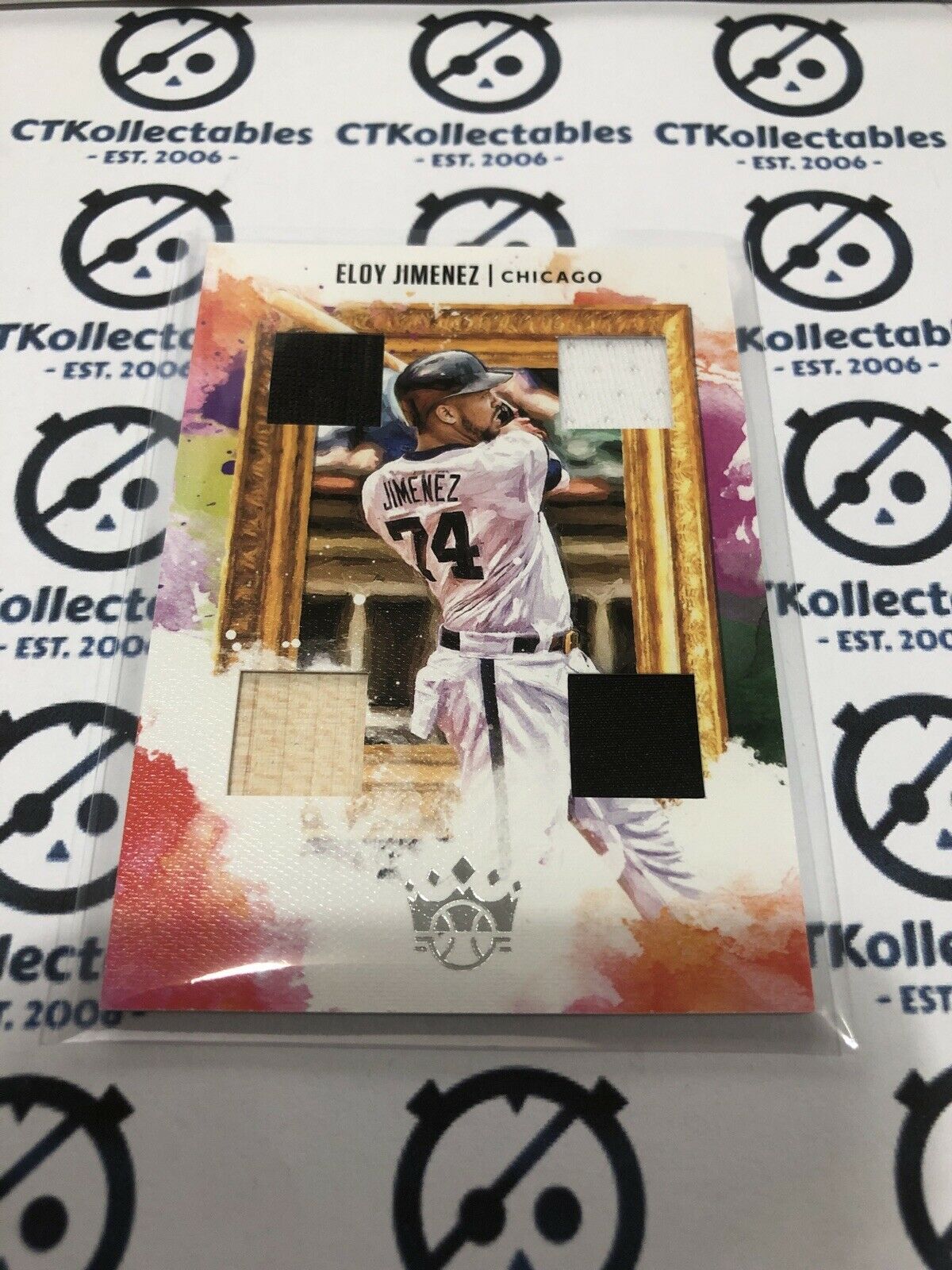 2020 MLB Diamond Kings Quad Materials Relic Eloy Jimenez #DKQ-EJ White Sox