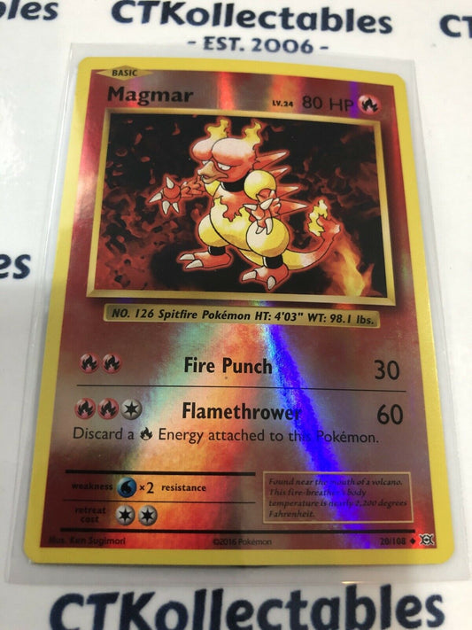 Magmar Reverse Holo #20/108 Common Pokémon Card XY EVOLUTIONS