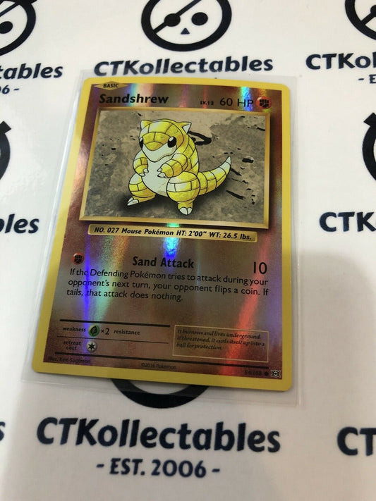 Sandshrew Reverse Holo #54/108 Common Pokémon Card XY EVOLUTIONS