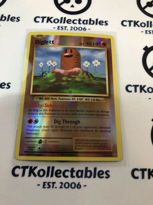 Diglett Reverse Holo #55/108 Common Pokémon Card XY EVOLUTIONS