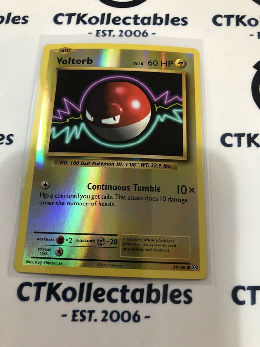 Voltorb Reverse Holo #39/108 Common Pokémon Card XY EVOLUTIONS