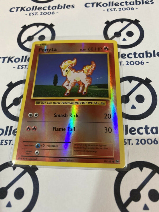 Ponyta Reverse Holo #19/108 Common Pokémon Card XY EVOLUTIONS