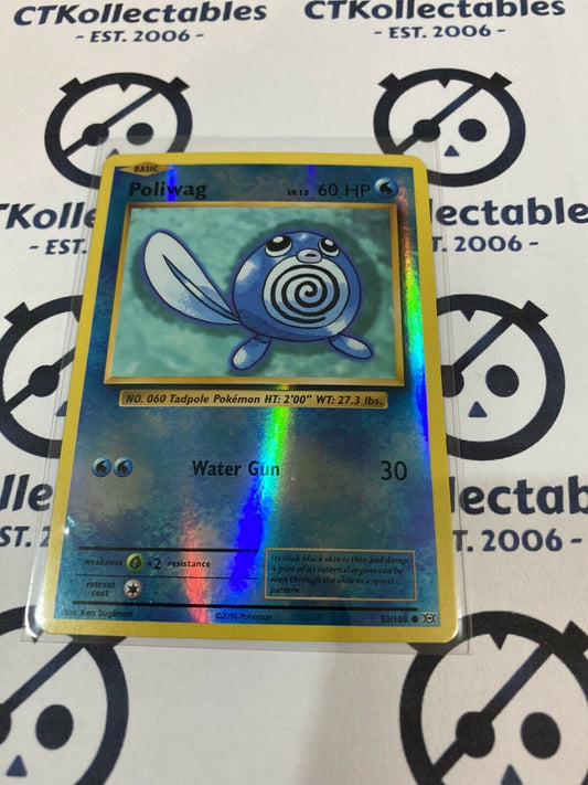 Poliwag Reverse Holo #23/108 Common Pokémon Card XY EVOLUTIONS