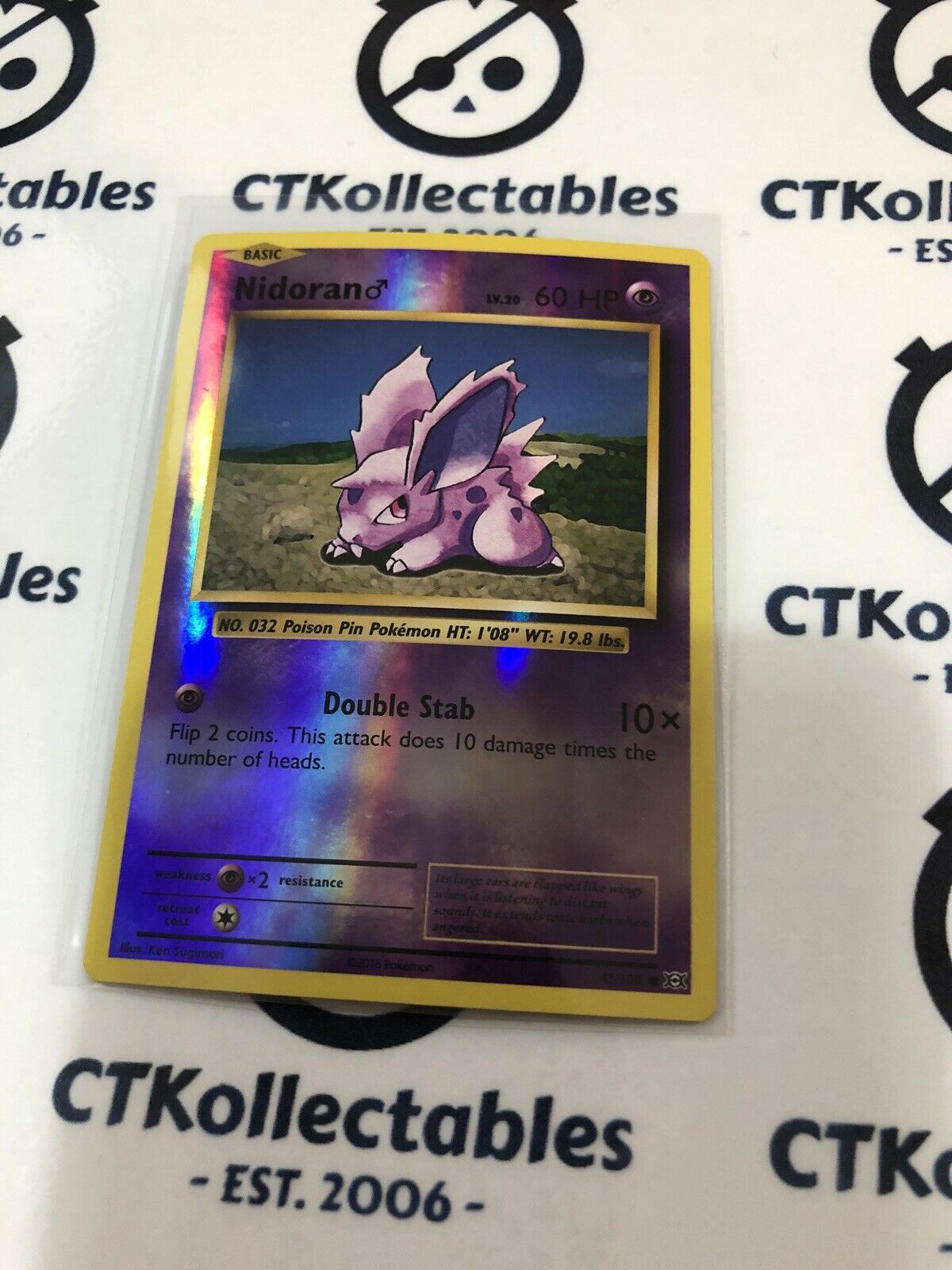 Nidoran Reverse Holo #43/108 Common Pokémon Card XY EVOLUTIONS