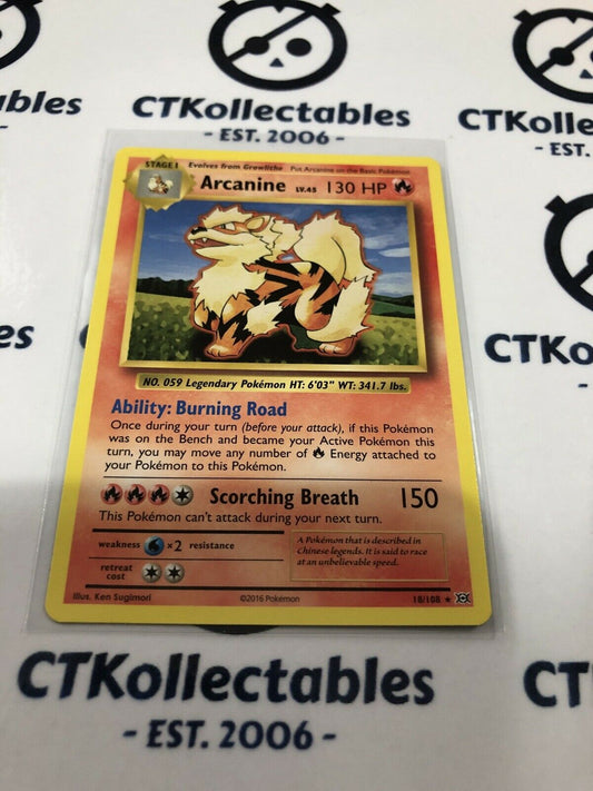 Arcanine #18/108 Rare Pokémon Card XY EVOLUTIONS