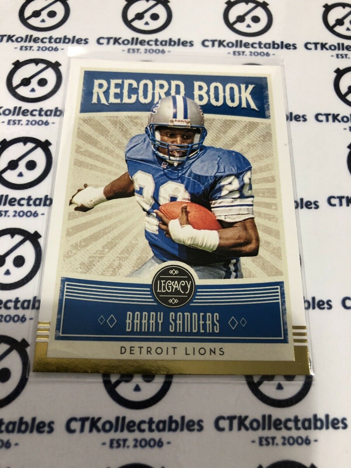 2020 NFL Legacy Barry Sanders Record Book RB-BS LIONS
