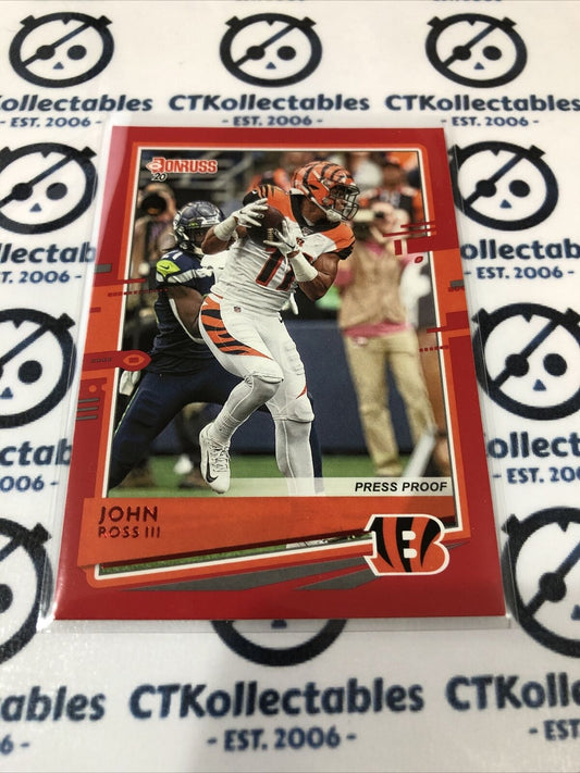 2020 NFL Donruss John Ross III Red Press Proof #67