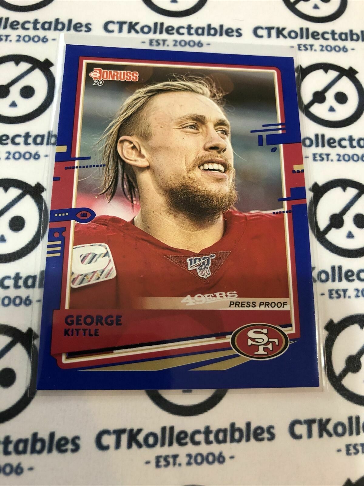 2020 NFL Donruss Press Proof Blue #11 George Kittle