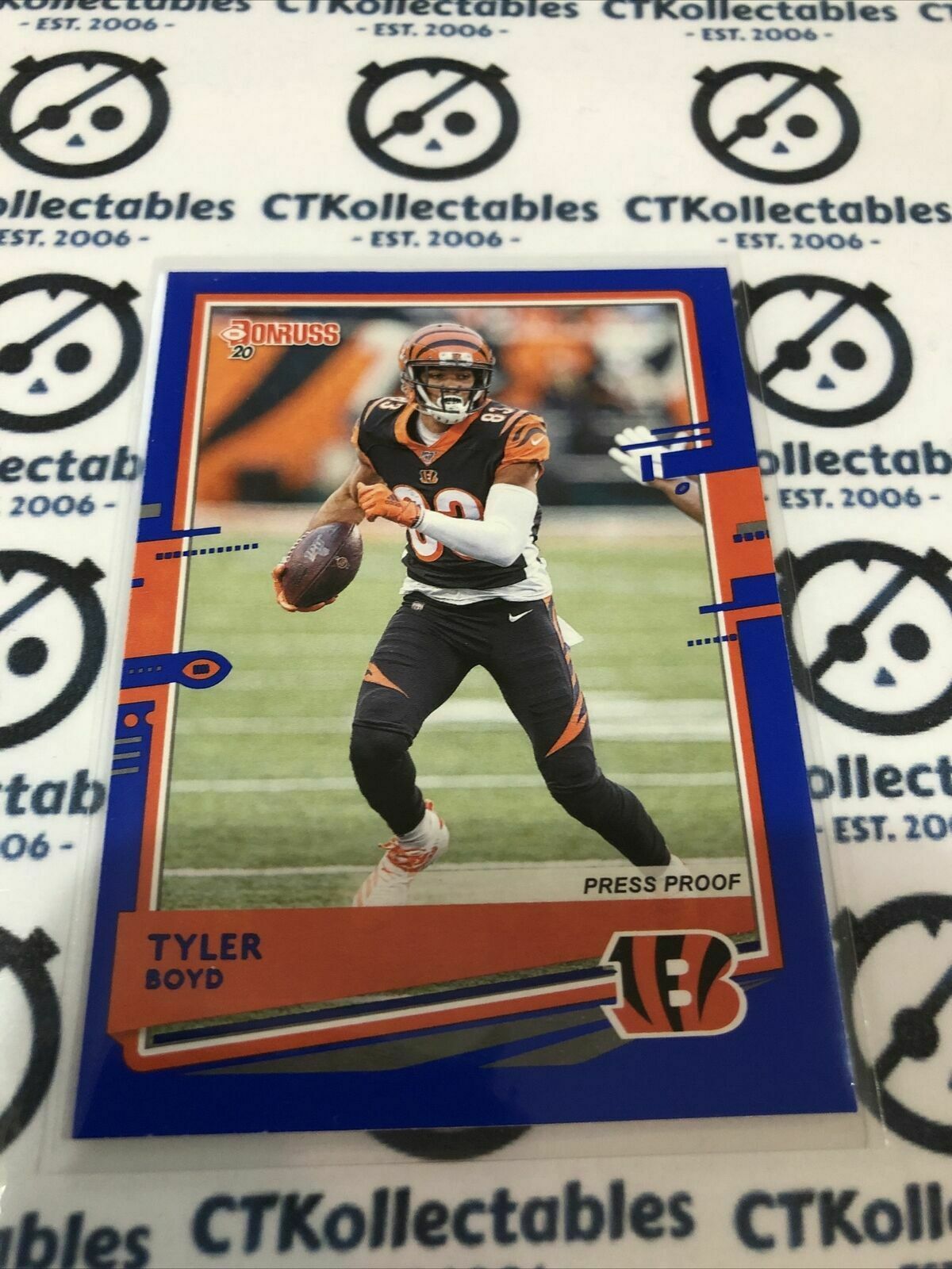 2020 NFL Donruss Press Proof Blue #65 Tyler Boyd