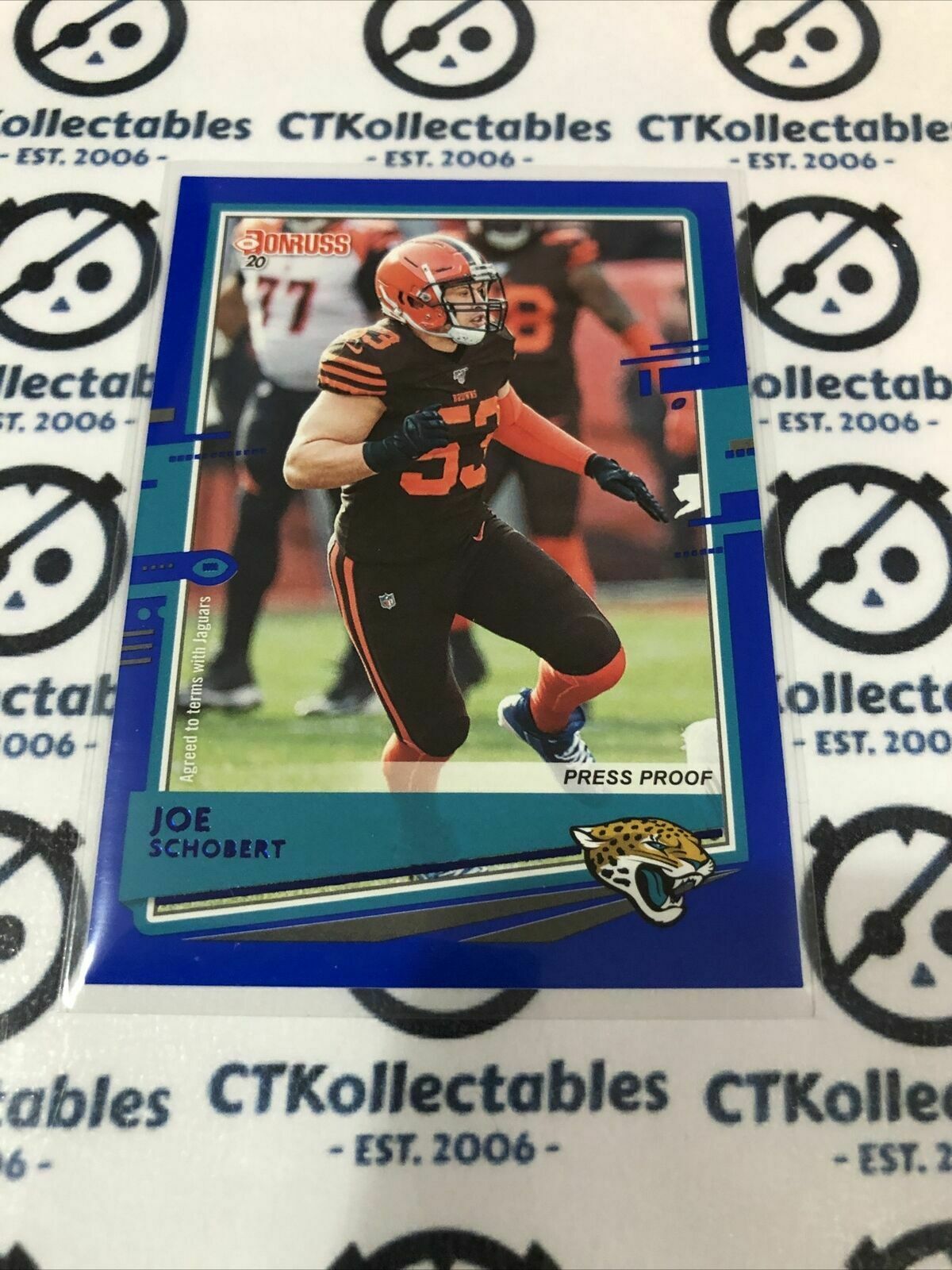 2020 NFL Donruss Press Proof Blue #76 Joe Schobert